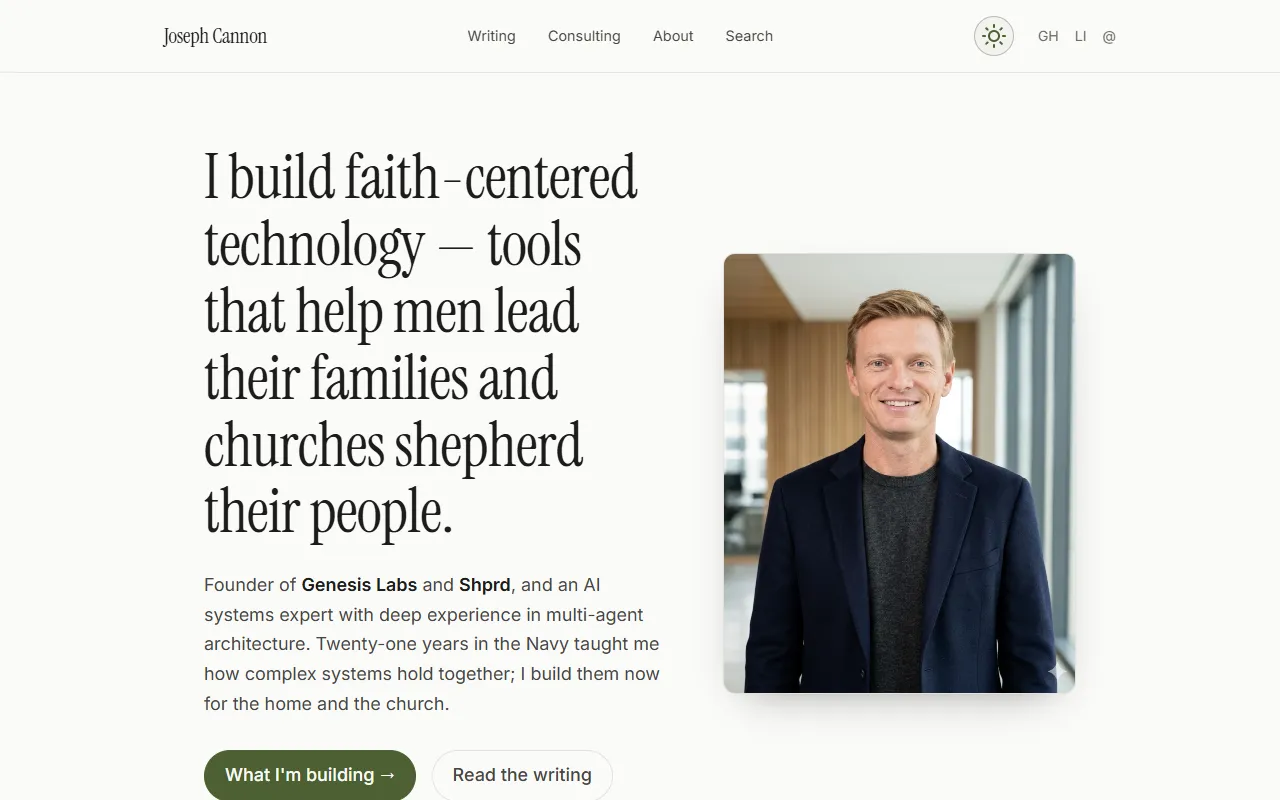 The unjoe.me home page